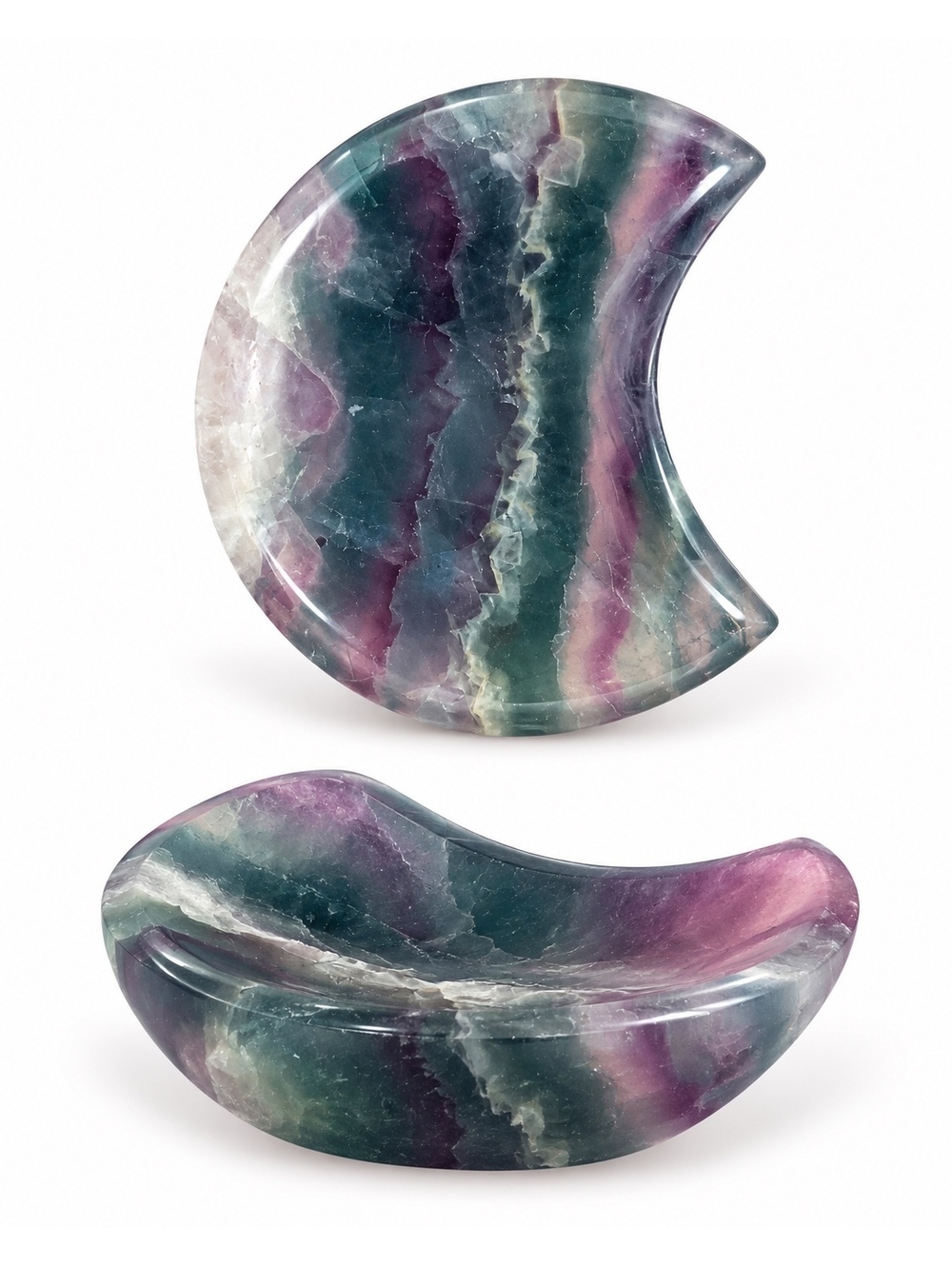 3” Fluorite Moon Bowl